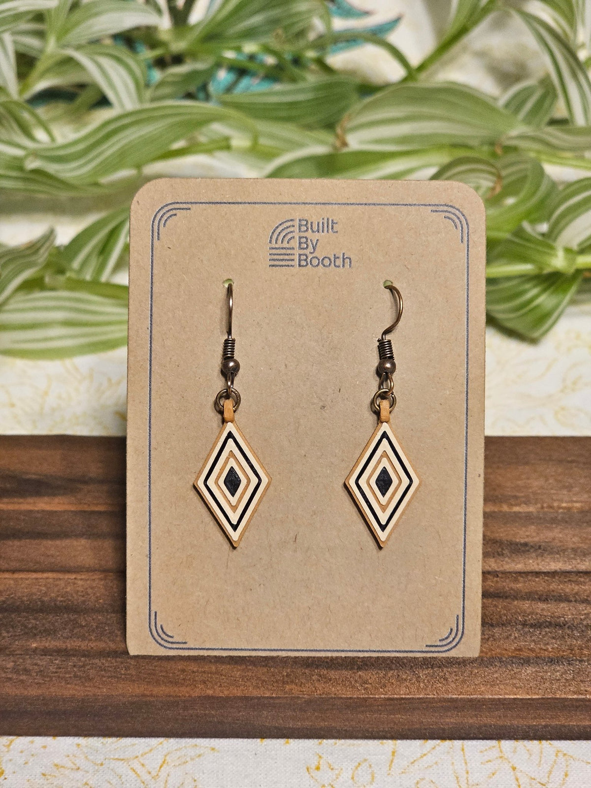 Dangle Earrings - Layered Diamond 3 - Color - Built By Booth
