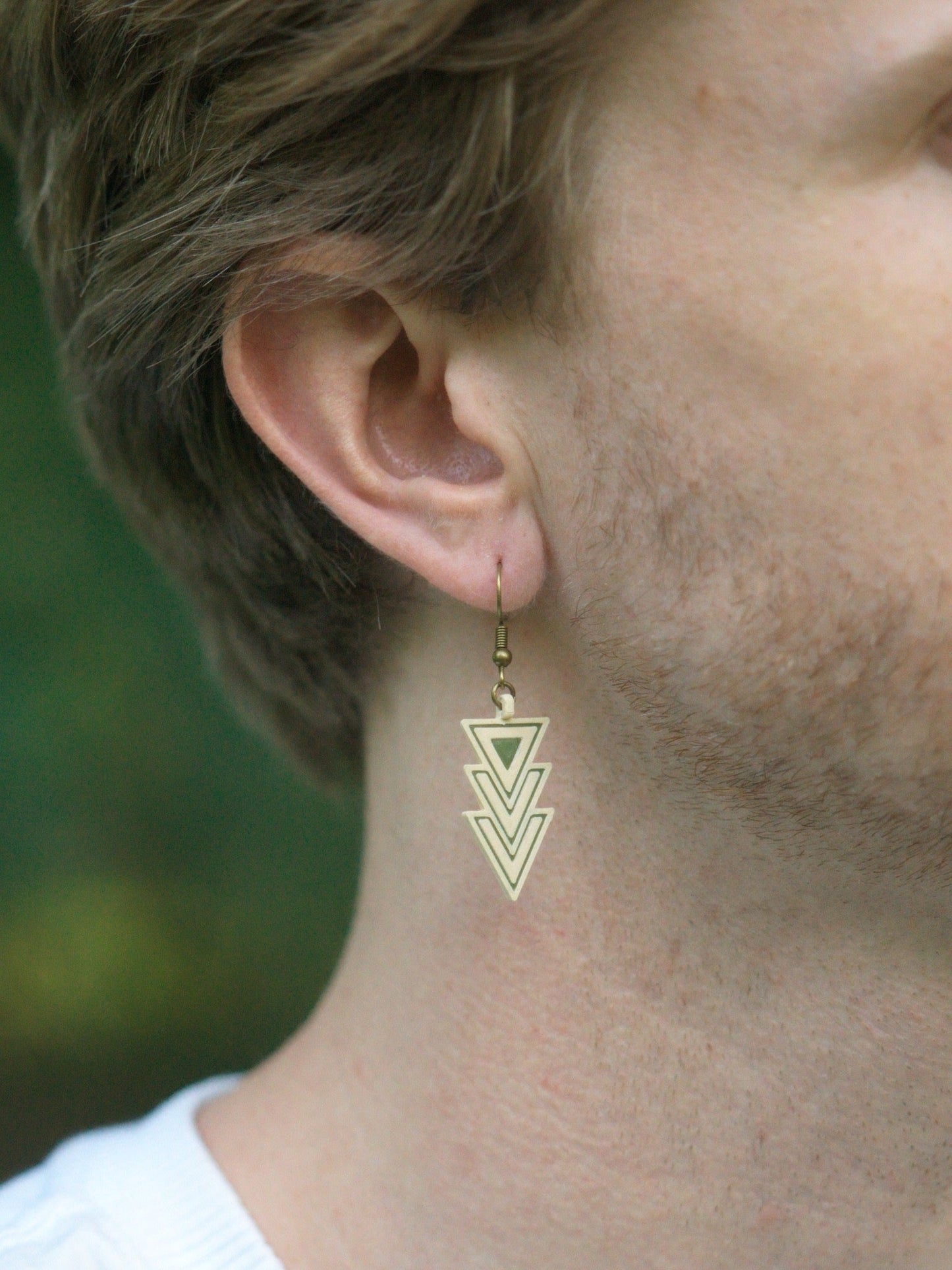 Dangle Earrings - Triangle Arrow Down - Built By Booth
