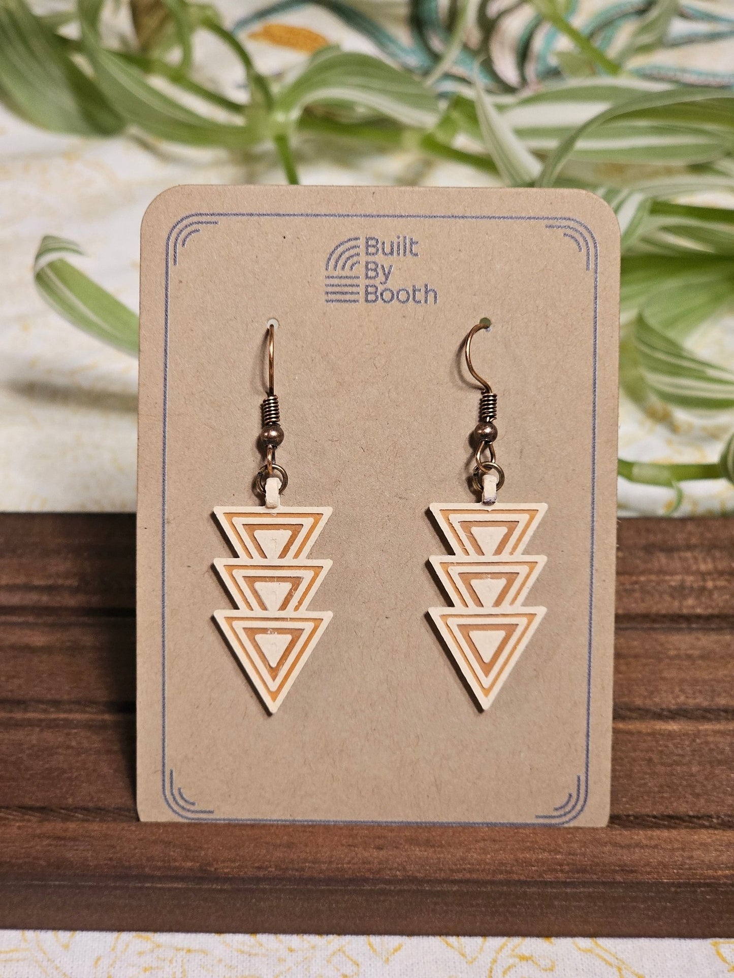 Dangle Earrings - Triple Eq Triangle Down - Built By Booth