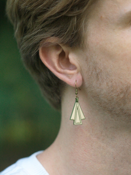 Dangle Earrings - Triple Triangle Drop