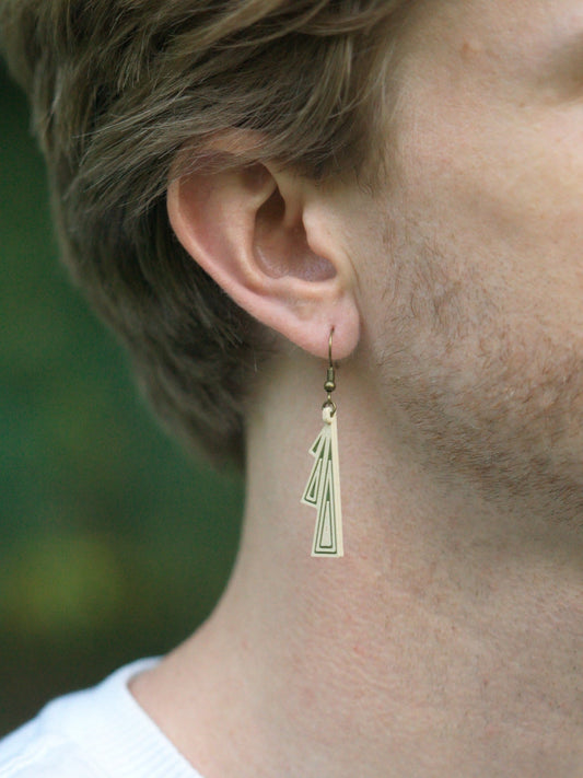 Dangle Earrings - Layered Triangles