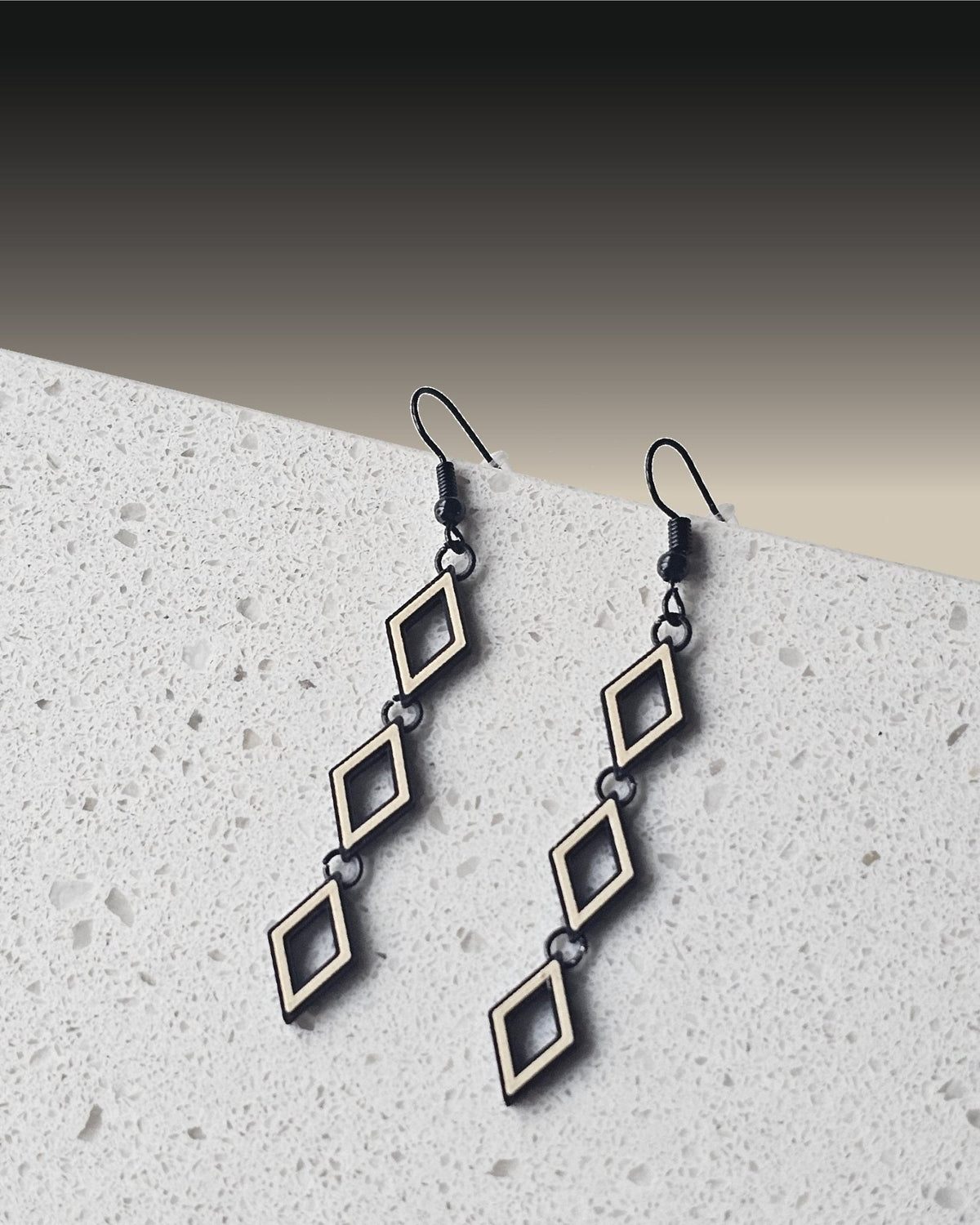 Dangle Earrings - Diamond Stack - Built By Booth