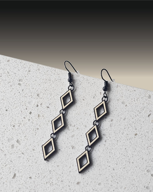 Dangle Earrings - Diamond Stack - Built By Booth