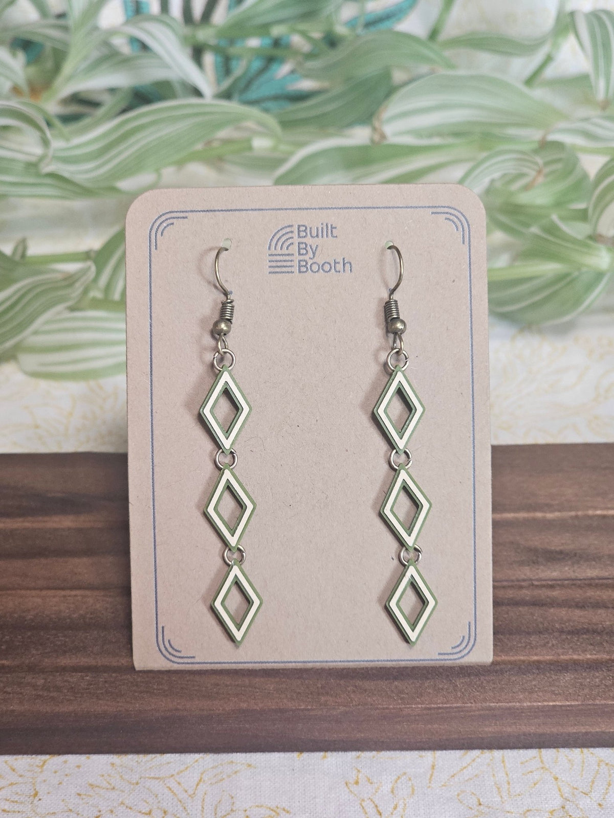 Dangle Earrings - Diamond Stack - Built By Booth