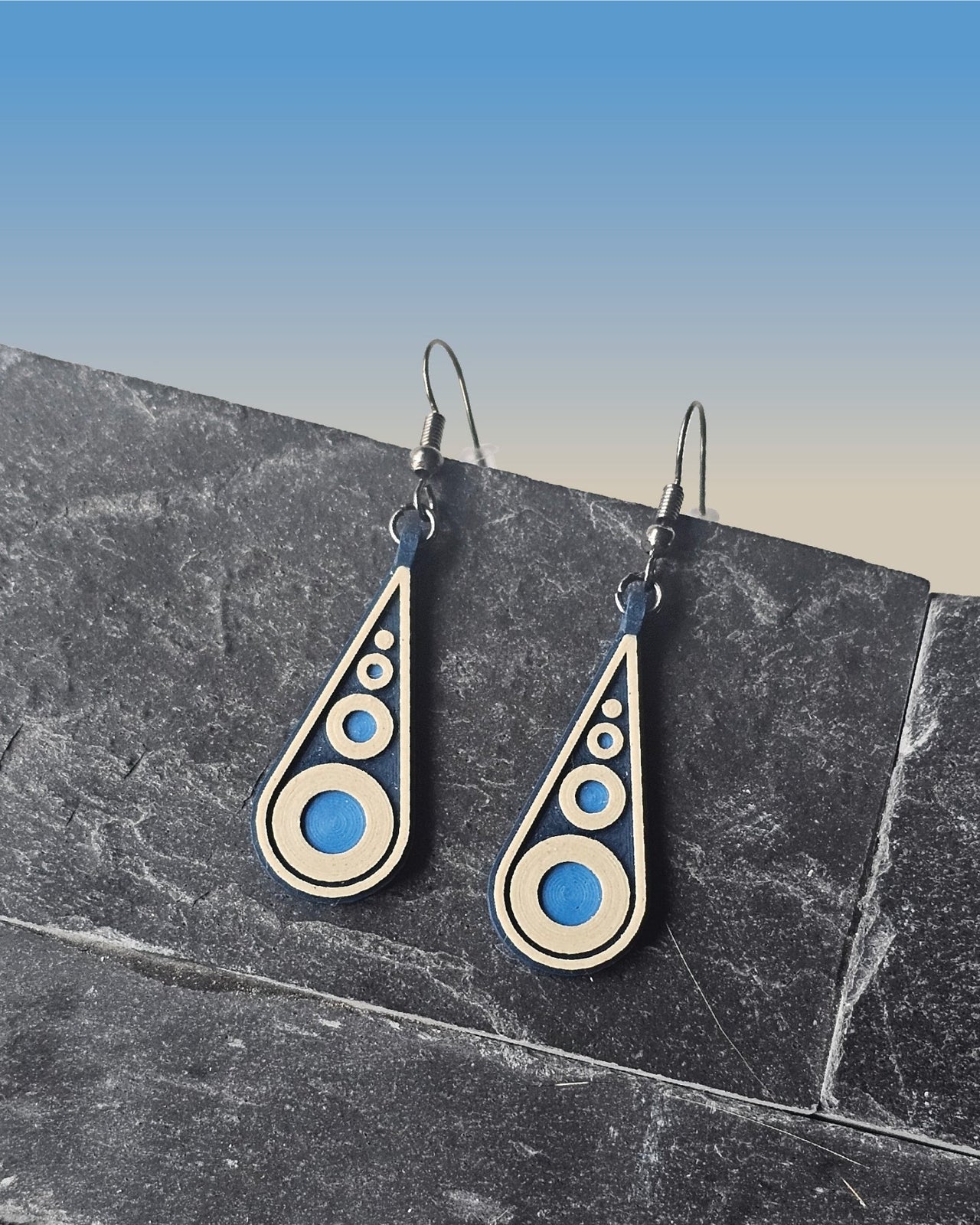 Dangle Earrings - Doppler Drop 3 - Color - Built By Booth