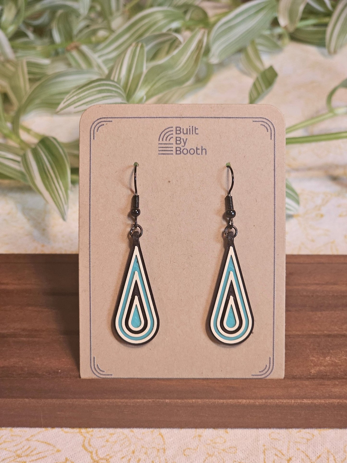 Dangle Earrings - Droplet 3 - Color - Built By Booth