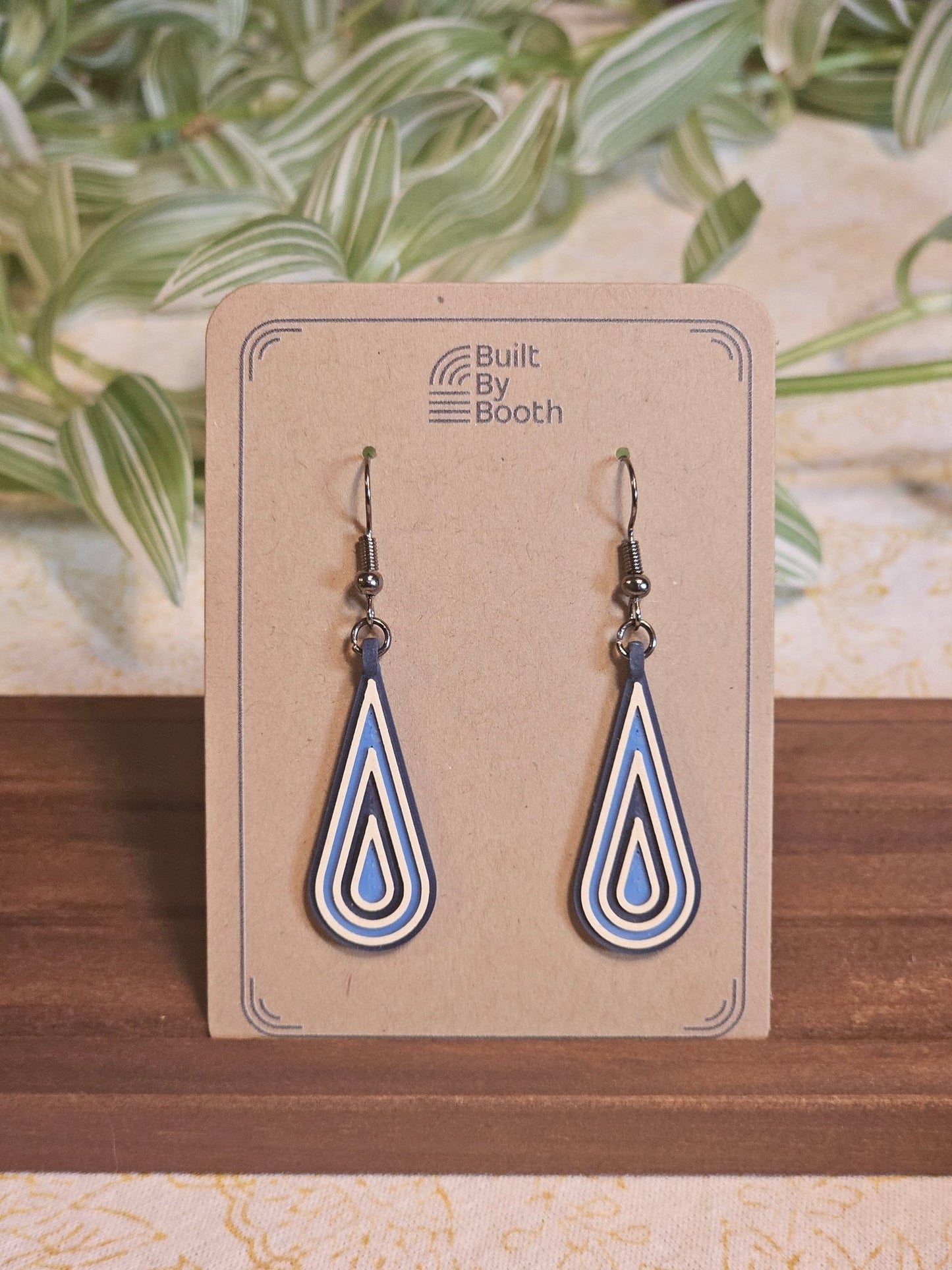 Dangle Earrings - Droplet 3 - Color - Built By Booth