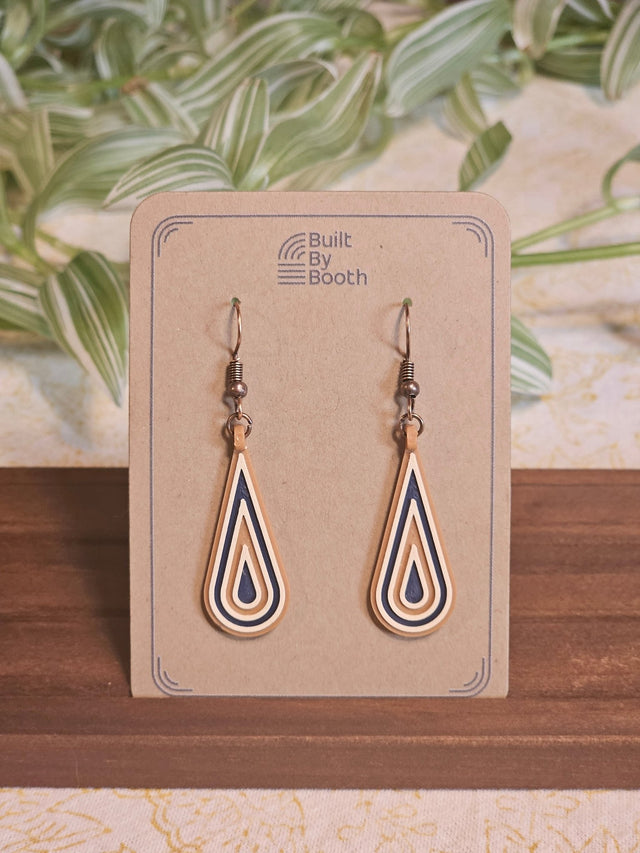 Dangle Earrings - Droplet 3 - Color - Built By Booth