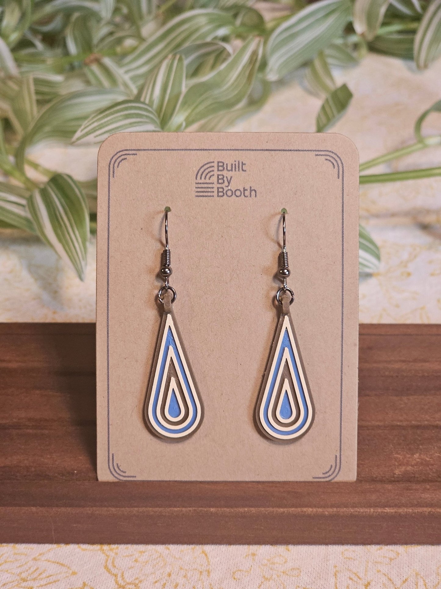 Dangle Earrings - Droplet 3 - Color - Built By Booth