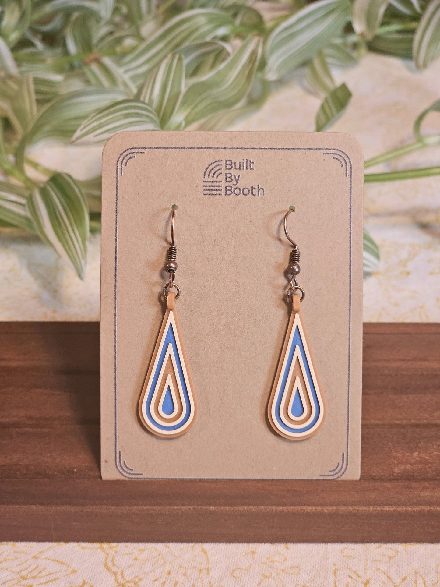 Dangle Earrings - Droplet 3 - Color - Built By Booth
