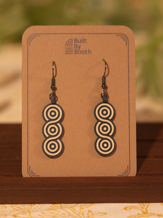 Dangle Earrings - Interlaced Rings - Built By Booth