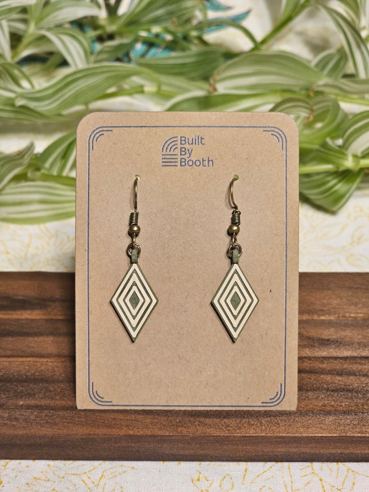 Dangle Earrings - Layered Diamond - Built By Booth