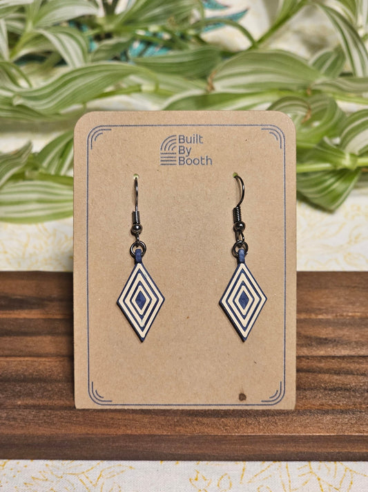 Dangle Earrings - Layered Diamond - Built By Booth