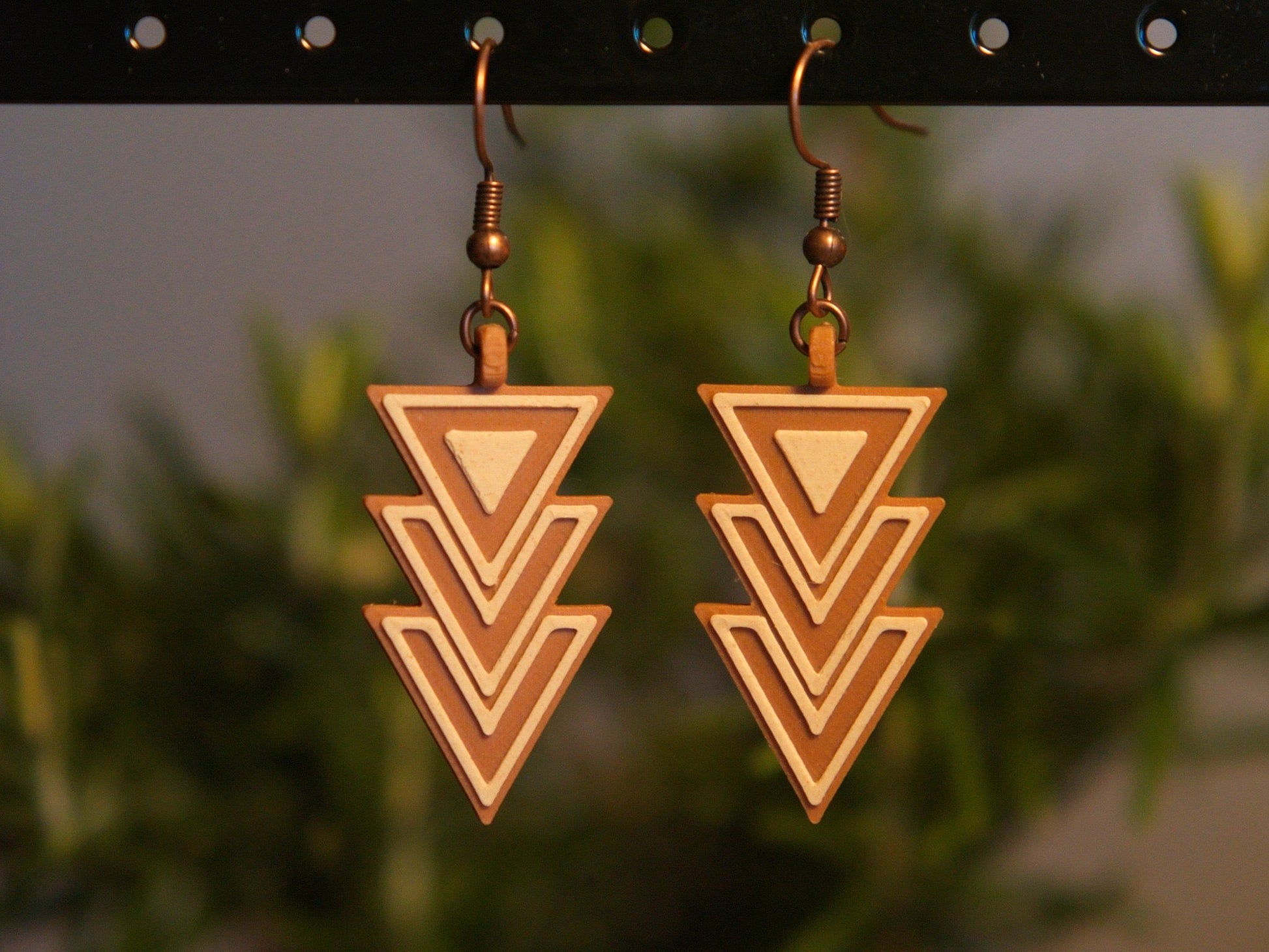 Dangle Earrings - Triangle Arrow Down - Built By Booth