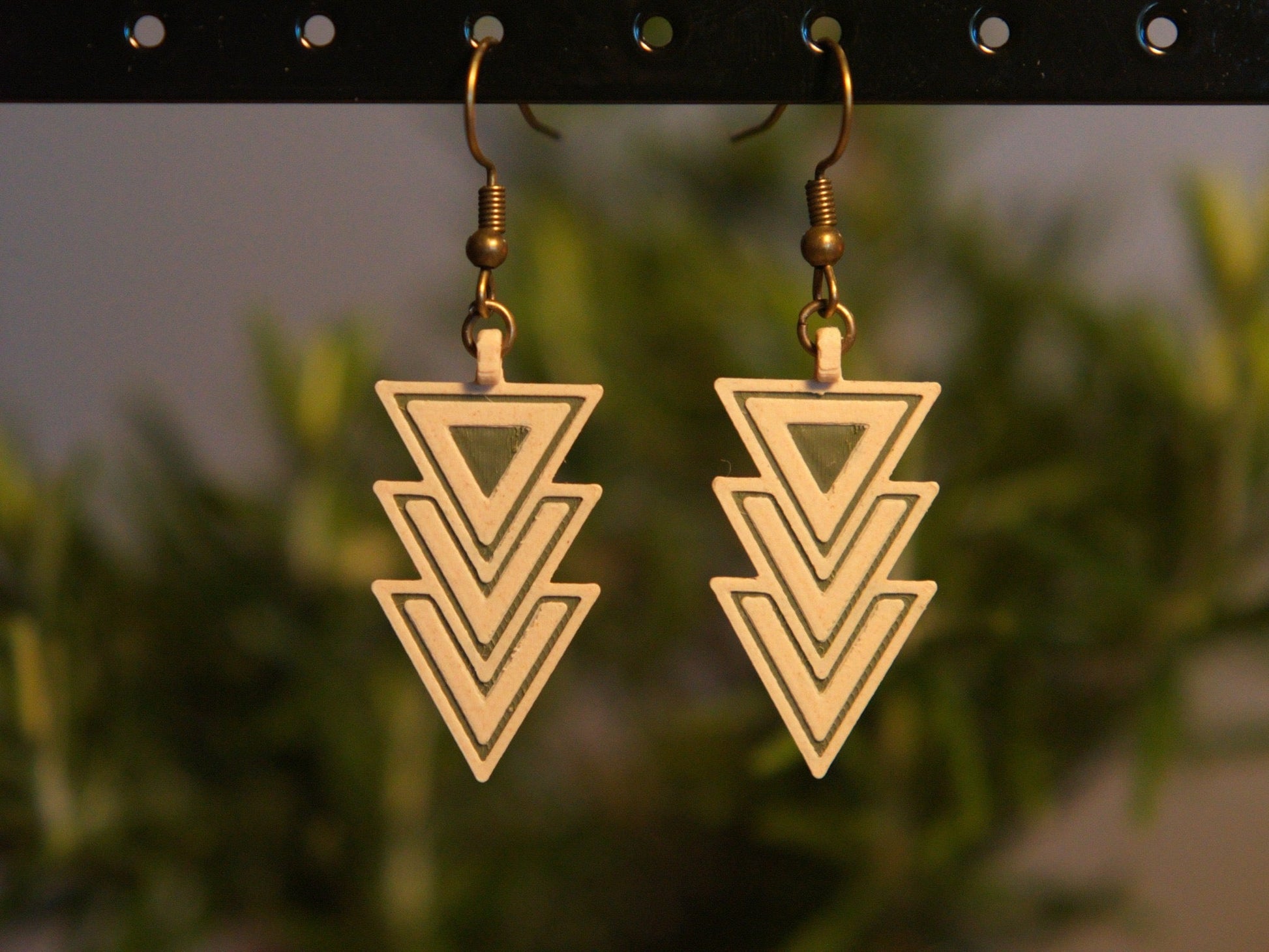 Dangle Earrings - Triangle Arrow Down - Built By Booth