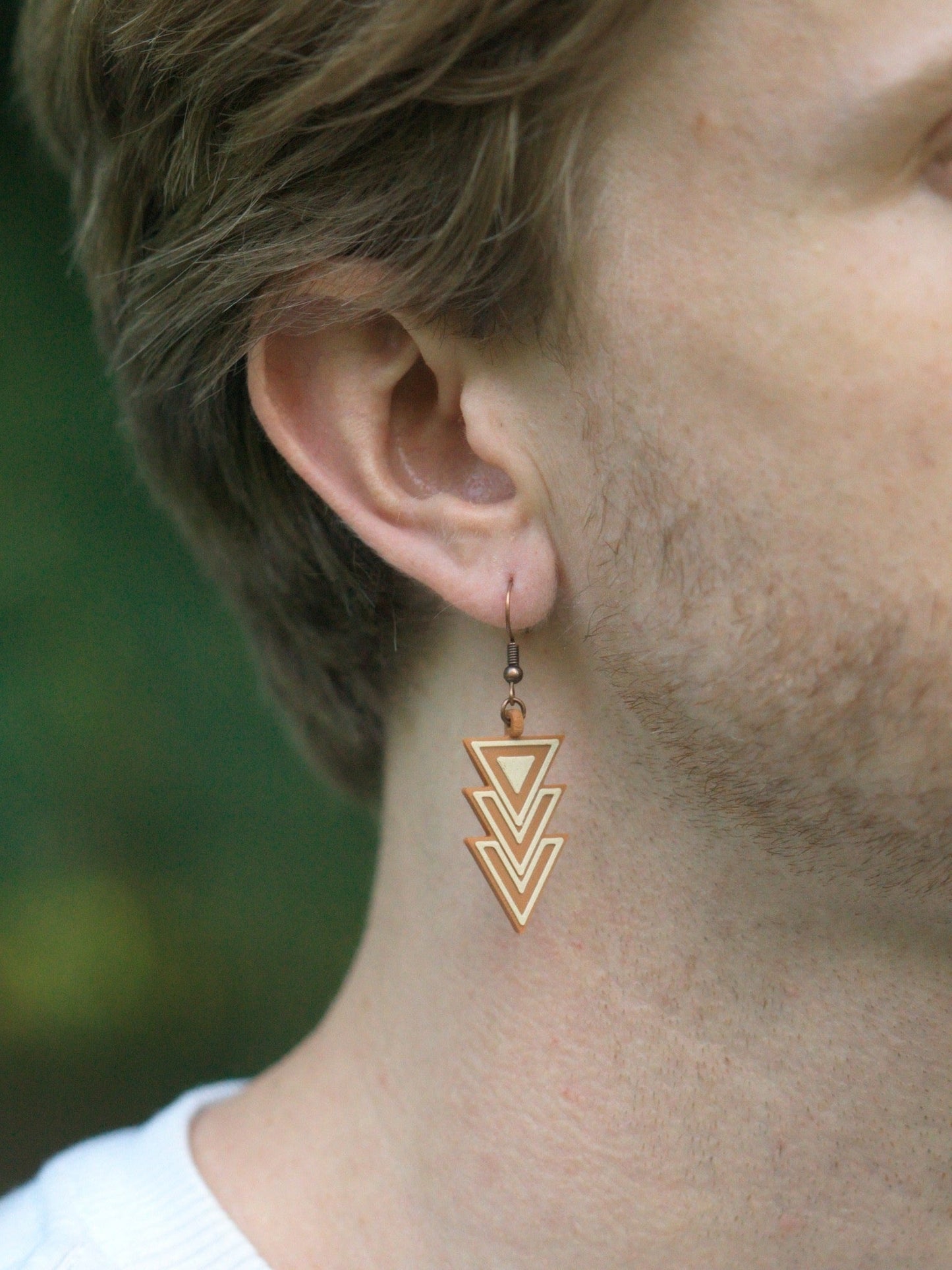 Dangle Earrings - Triangle Arrow Down - Built By Booth