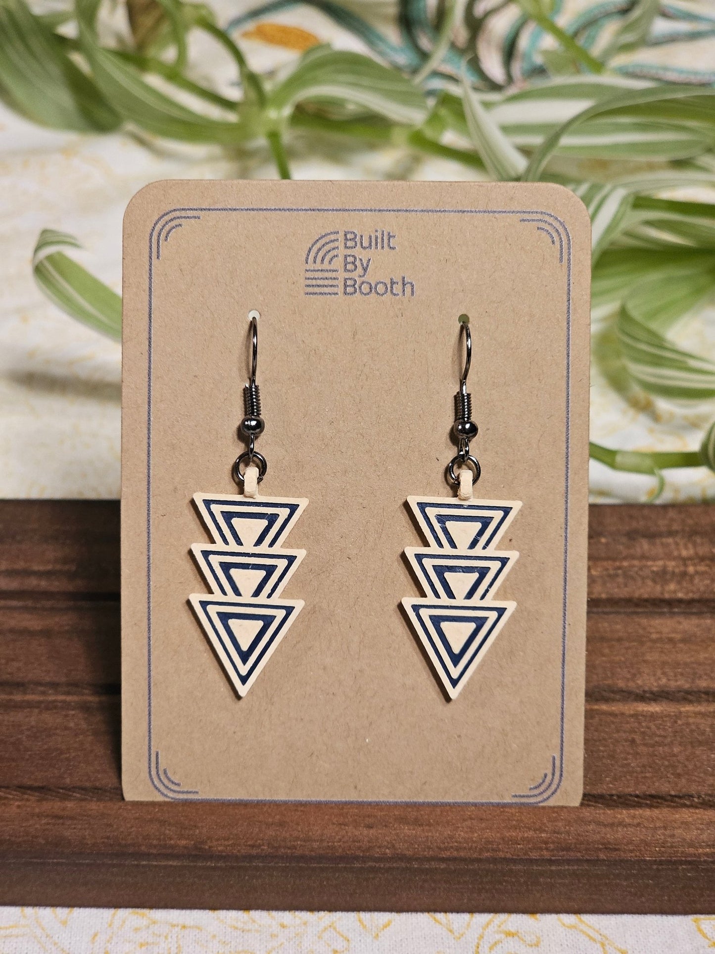 Dangle Earrings - Triple Eq Triangle Down - Built By Booth