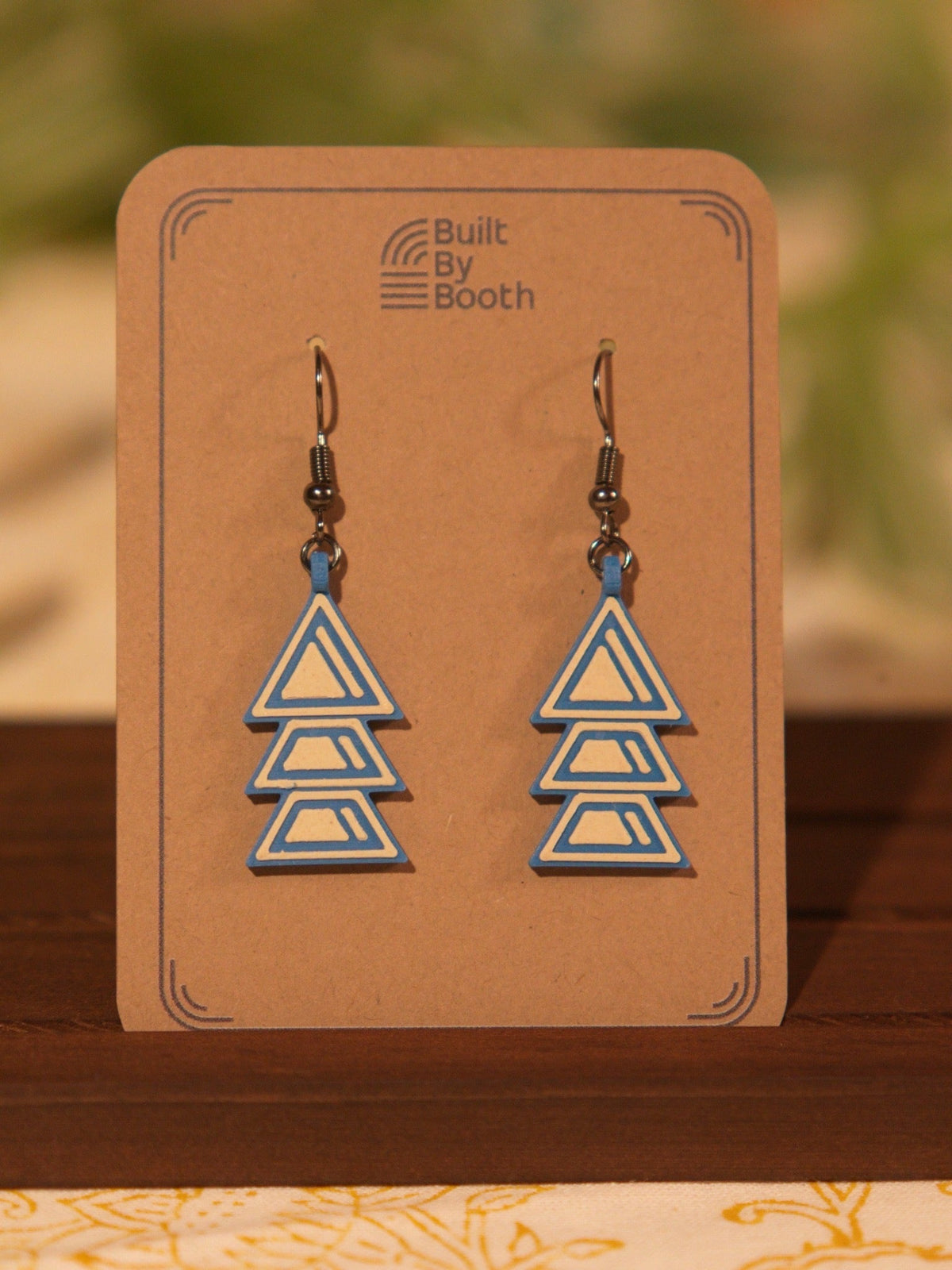 Dangle Earrings - Triple Retro Triangle Up - Built By Booth