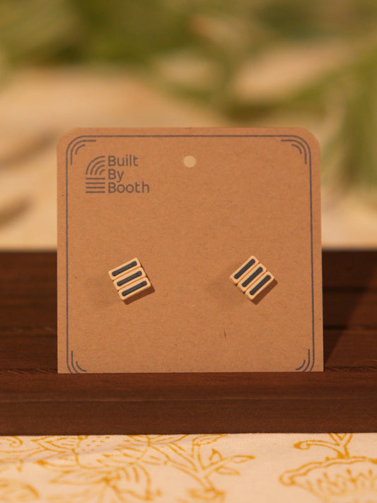 Stud Earrings - 3 Bars - Built By Booth
