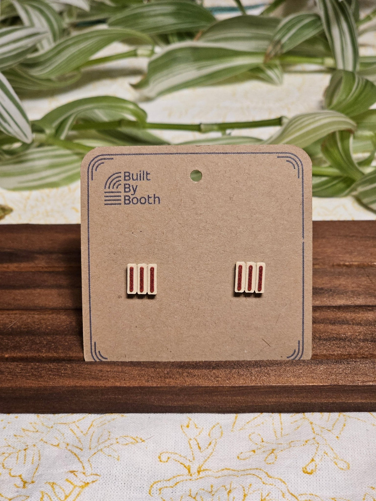 Stud Earrings - 3 Bars - Built By Booth