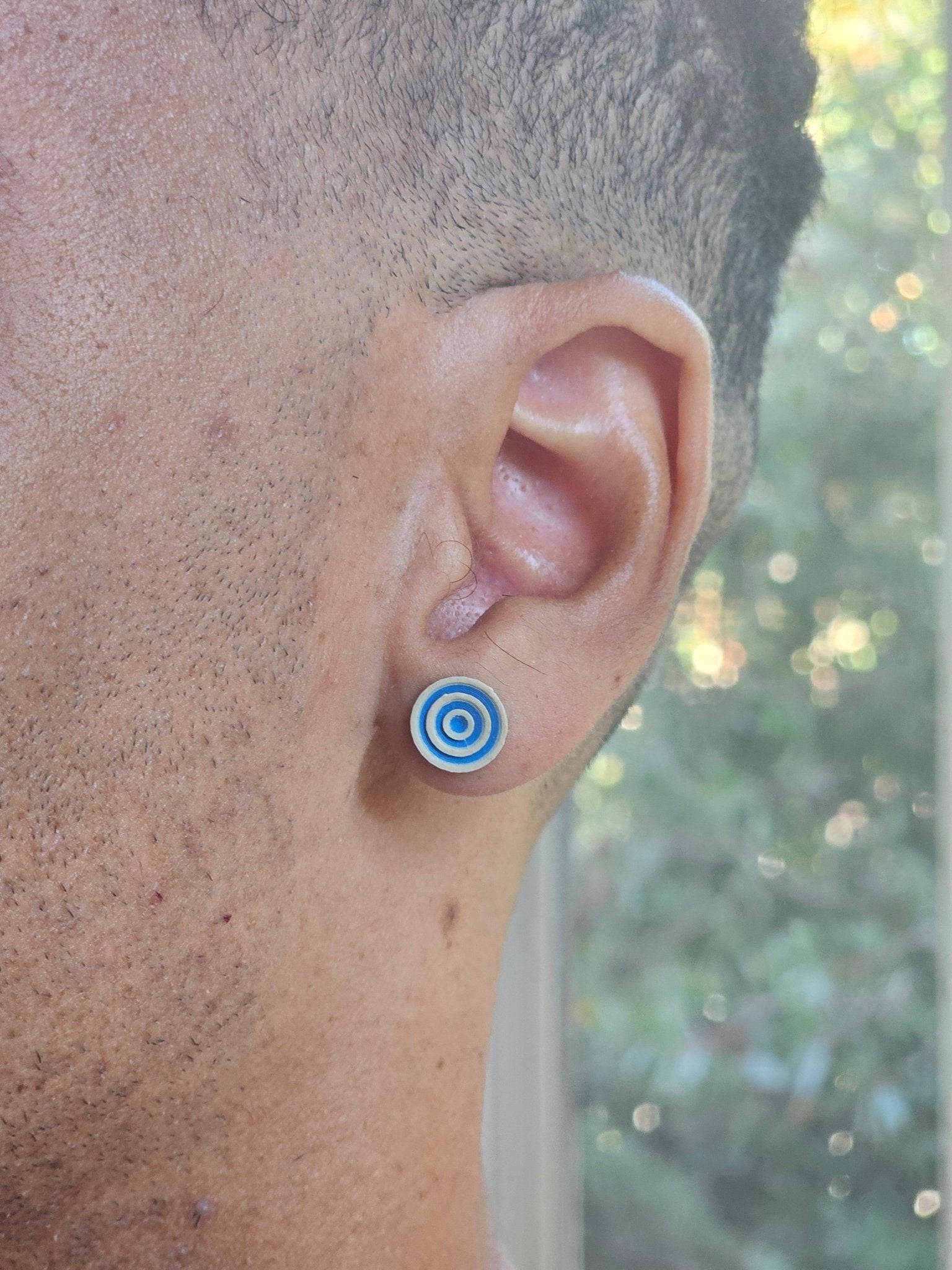 Stud Earrings - 9mm Ripples - Built By Booth