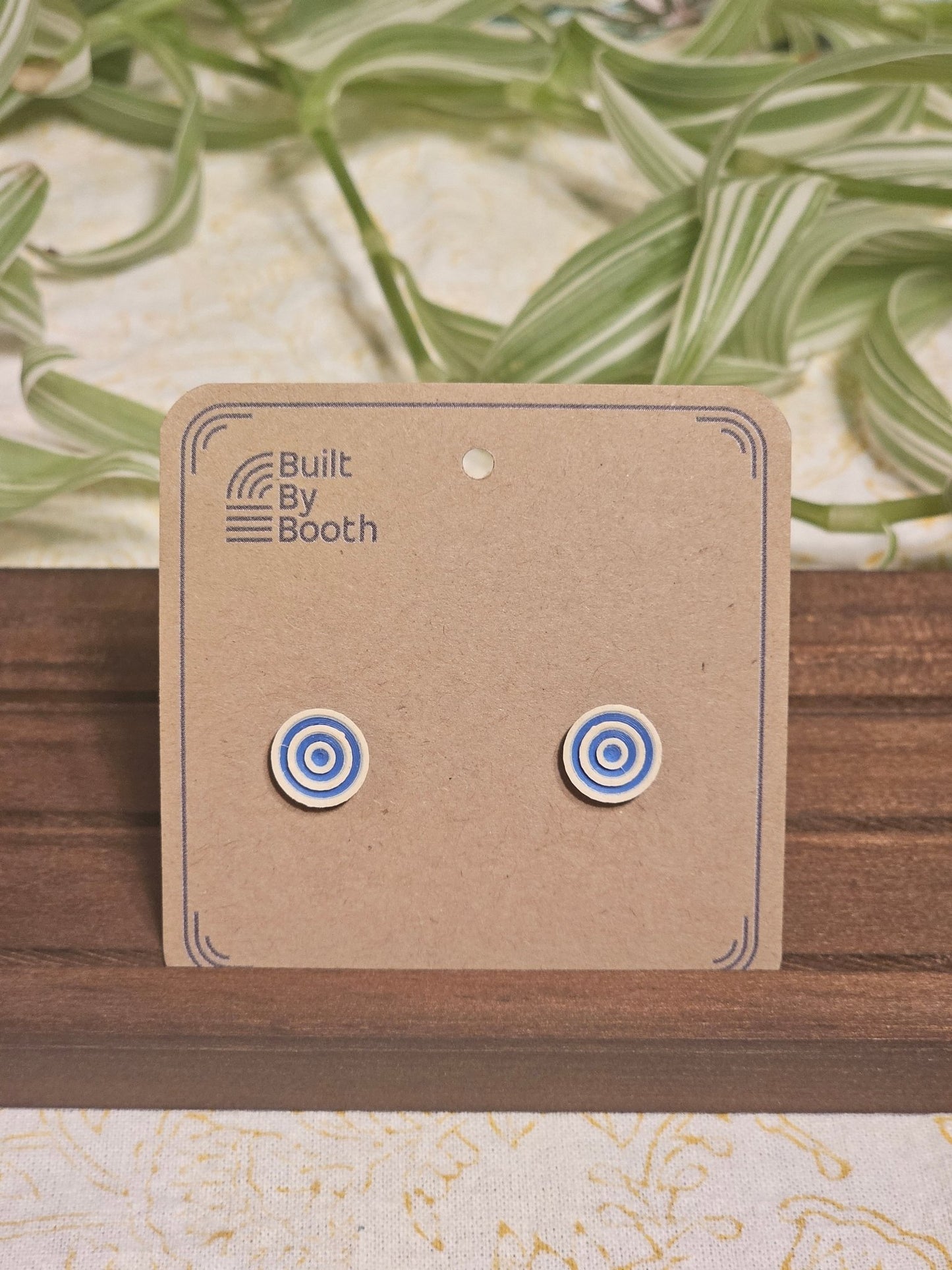 Stud Earrings - 9mm Ripples - Built By Booth